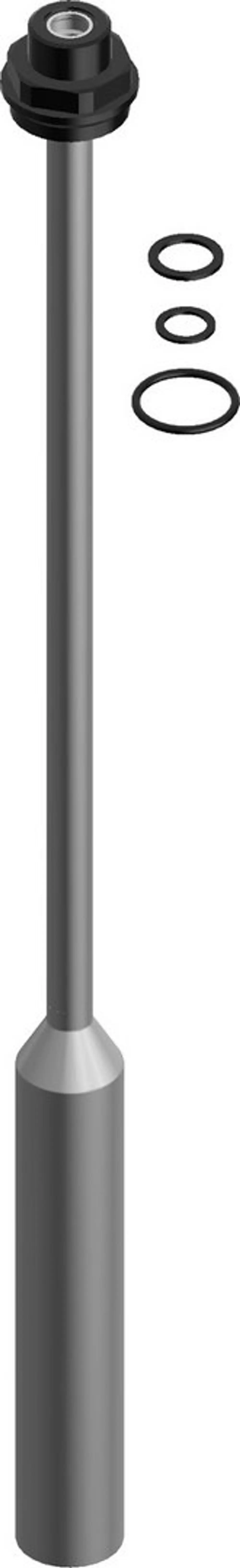 Bosch Einlaufrohr mit einem zylindrischen Körper und drei O-Ringen, geeignet für Anwendungen in der Sanitär- oder Heizungsinstallation.